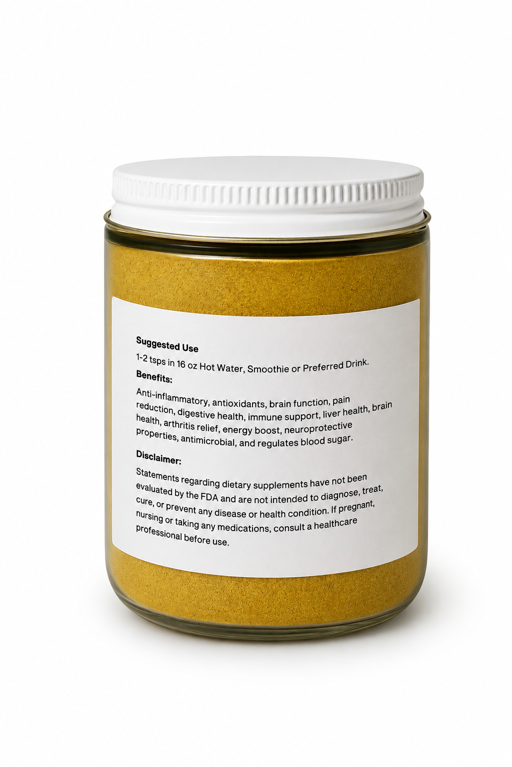 Blissful Recovery Herbal Medicinal Powder Blend | Organic Wellness Teas & Botanical Blends Suggested Use Side Display 